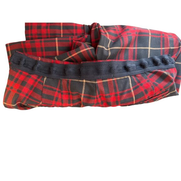 Zara Medium Basic Red & Black Plaid Pants - Picture 10 of 12